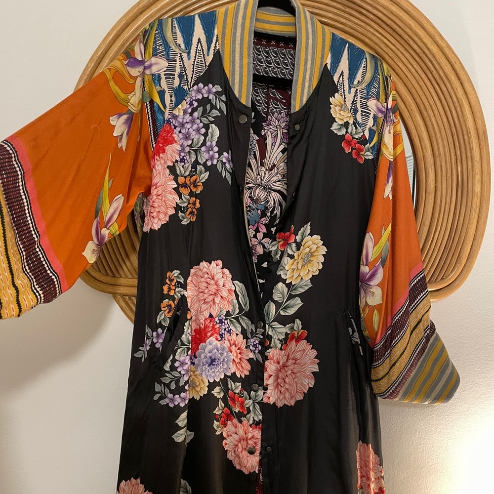 Johnny Was Long Fusai Reverisble Bomber Jacket